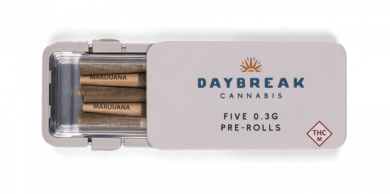DB_1000X1000_PRE-ROLL-FIVE-0.3G Daybreak Package of Five 0.3G Pre-Rolls